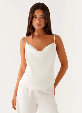 Kaia Cowl Neck Top - Butter Non Restrictive Cut