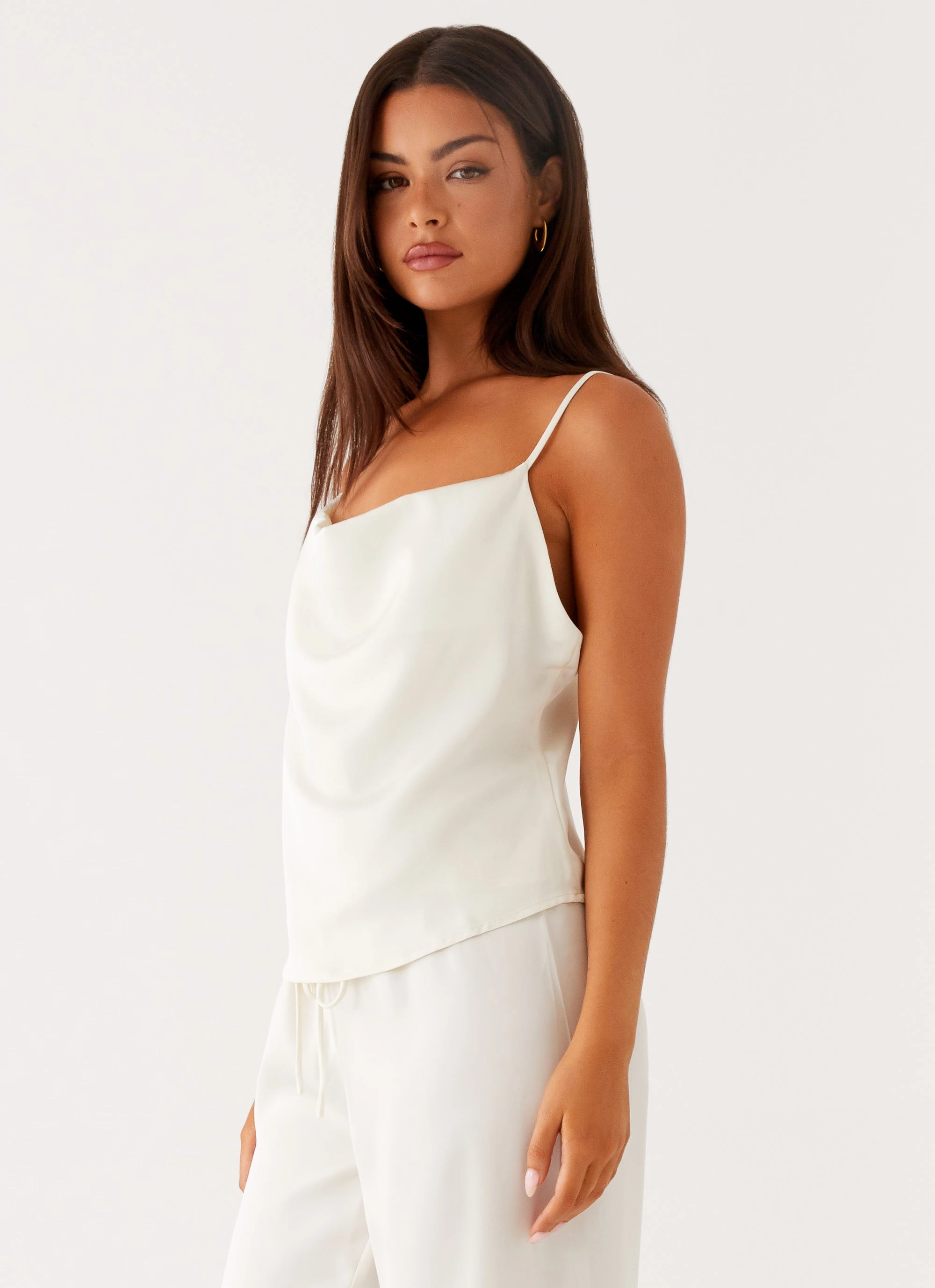 Kaia Cowl Neck Top - Butter Thermal Regulation Fabric MoistureManagementSystem