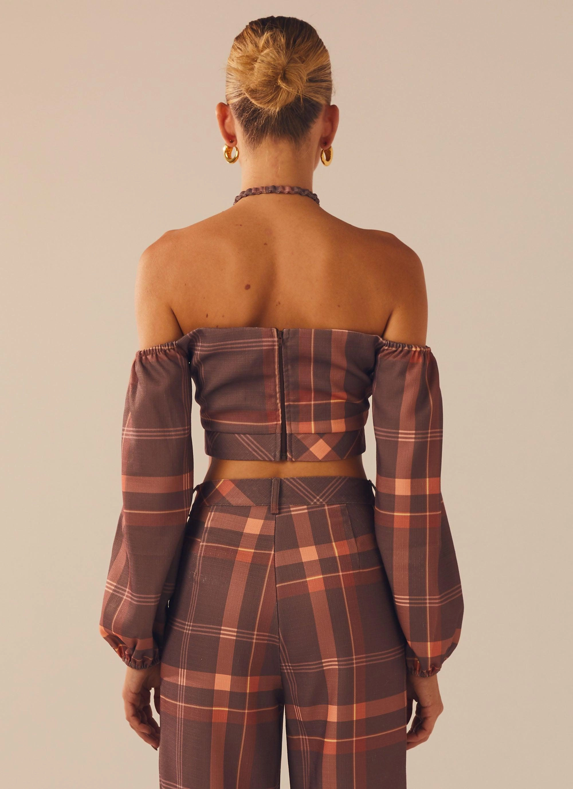 Lose My Cool Crop Top - Chestnut Built In Odor Control