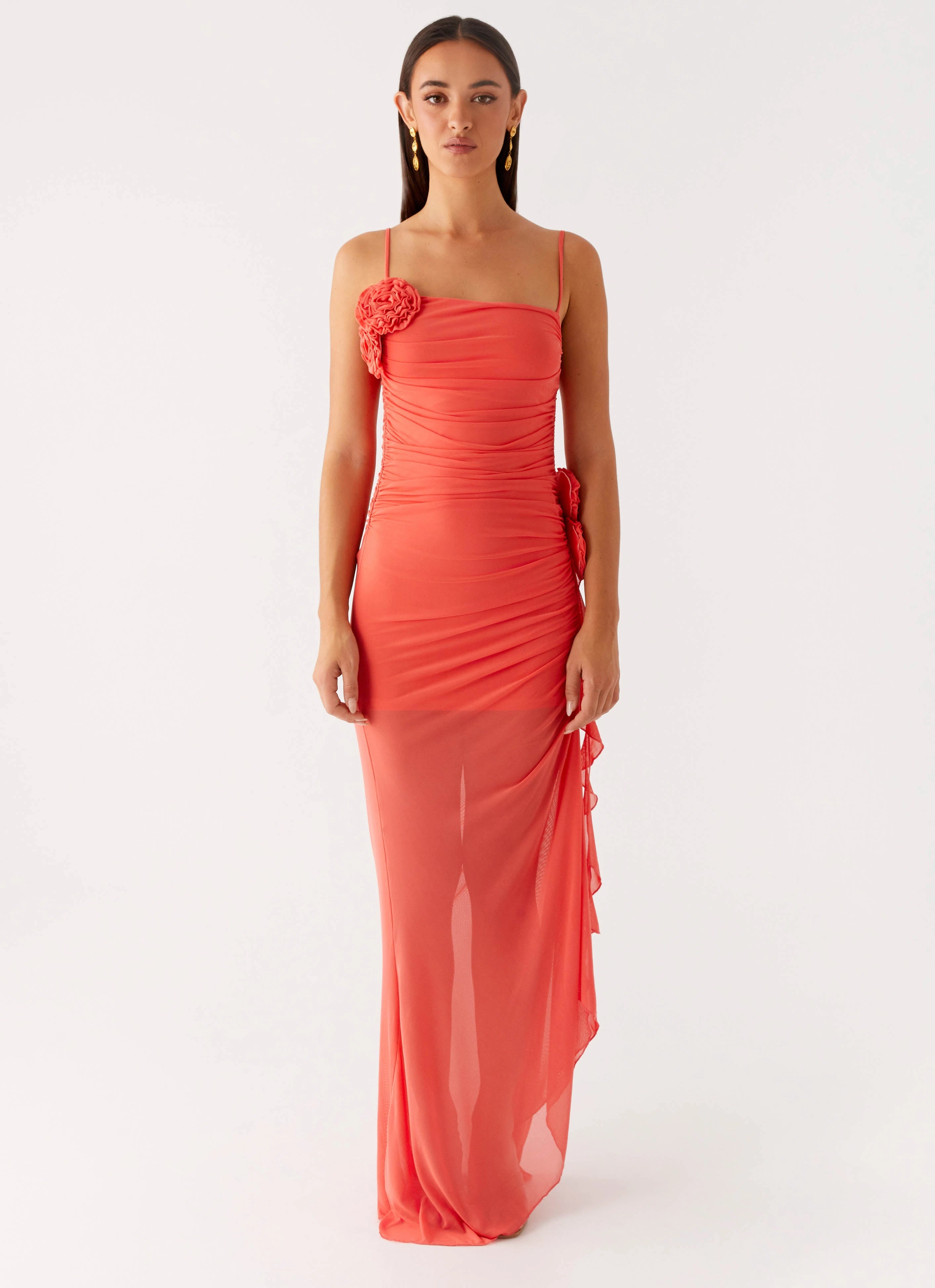 Chic Fit Louana Maxi Dress - Coral