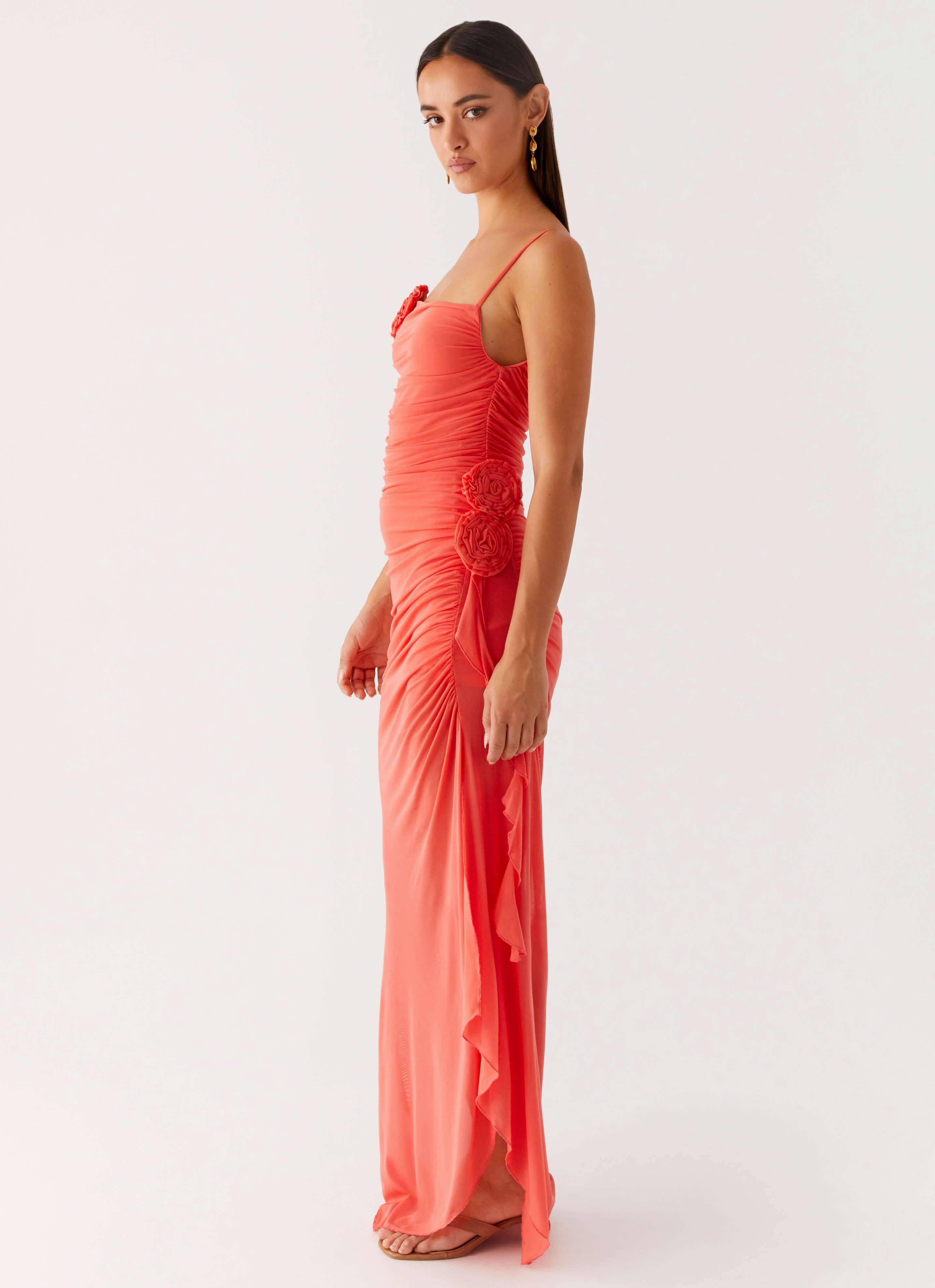 Louana Maxi Dress - Coral Water-resistant