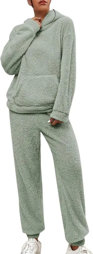 Loungewear Sets Woman Womens Pajama Sets Pants Soft Lounge Sets for Women Winter Pajamas for Women Cotton Flannel Pajamas Women Women's Pajamas Womens Cotton Pajama Sets A-Green