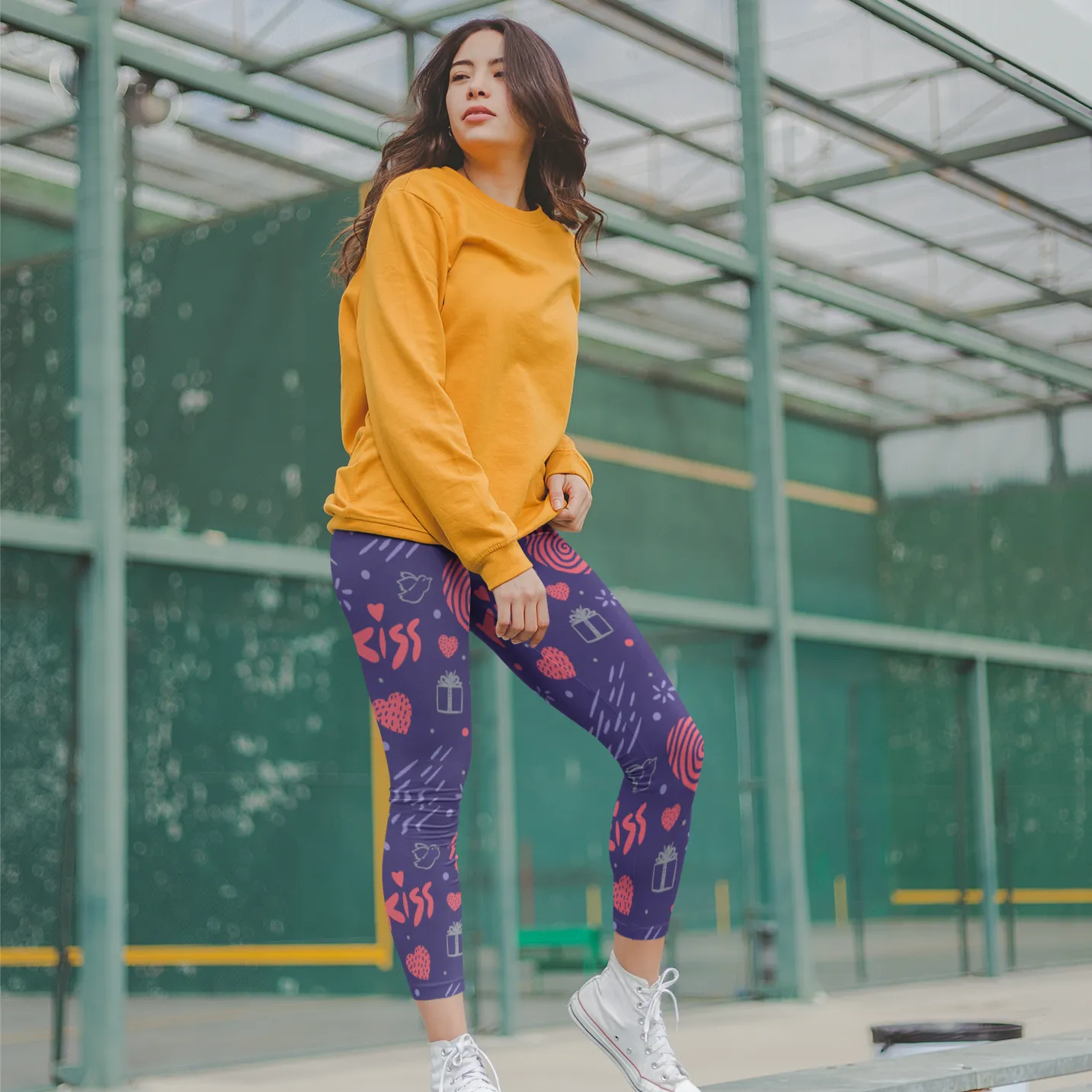 Love and Kiss Yoga Leggings