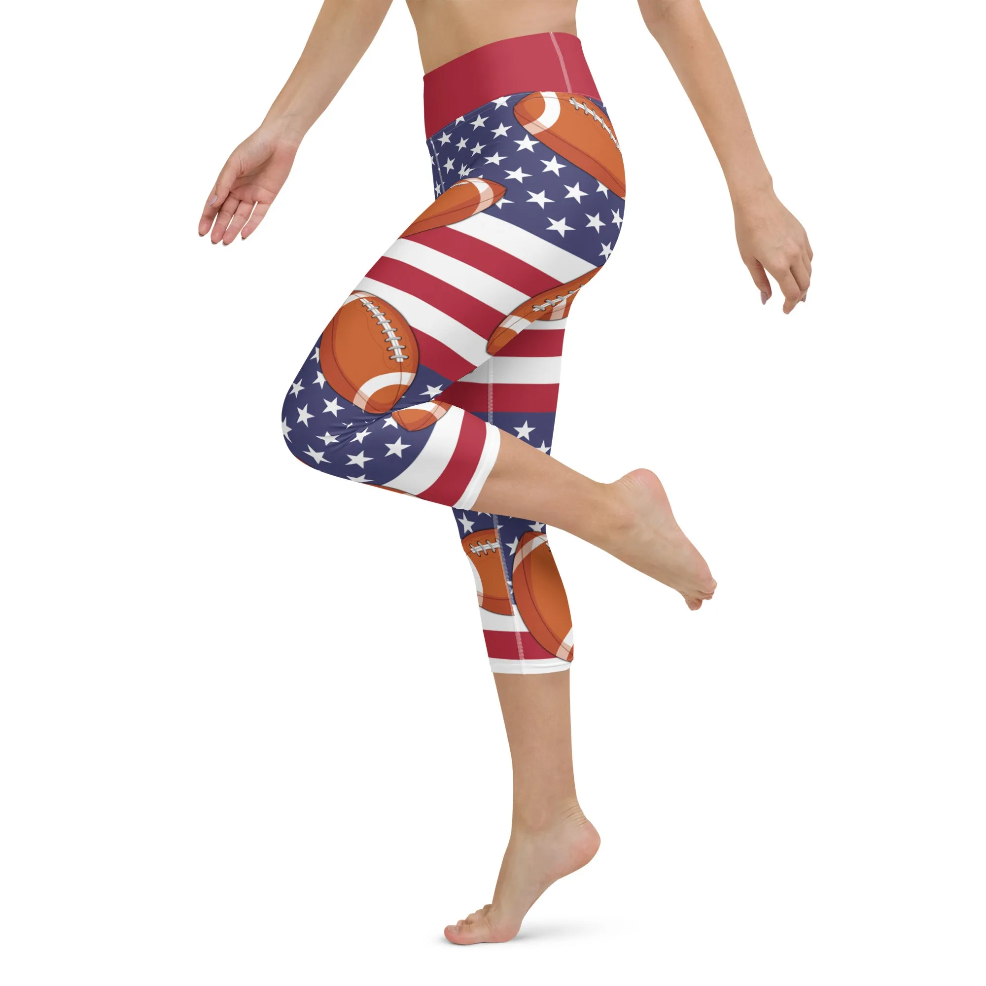 Love Football Yoga Capris