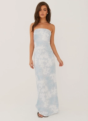 Love Me More Maxi Dress - Blue Blossom Timeless Look