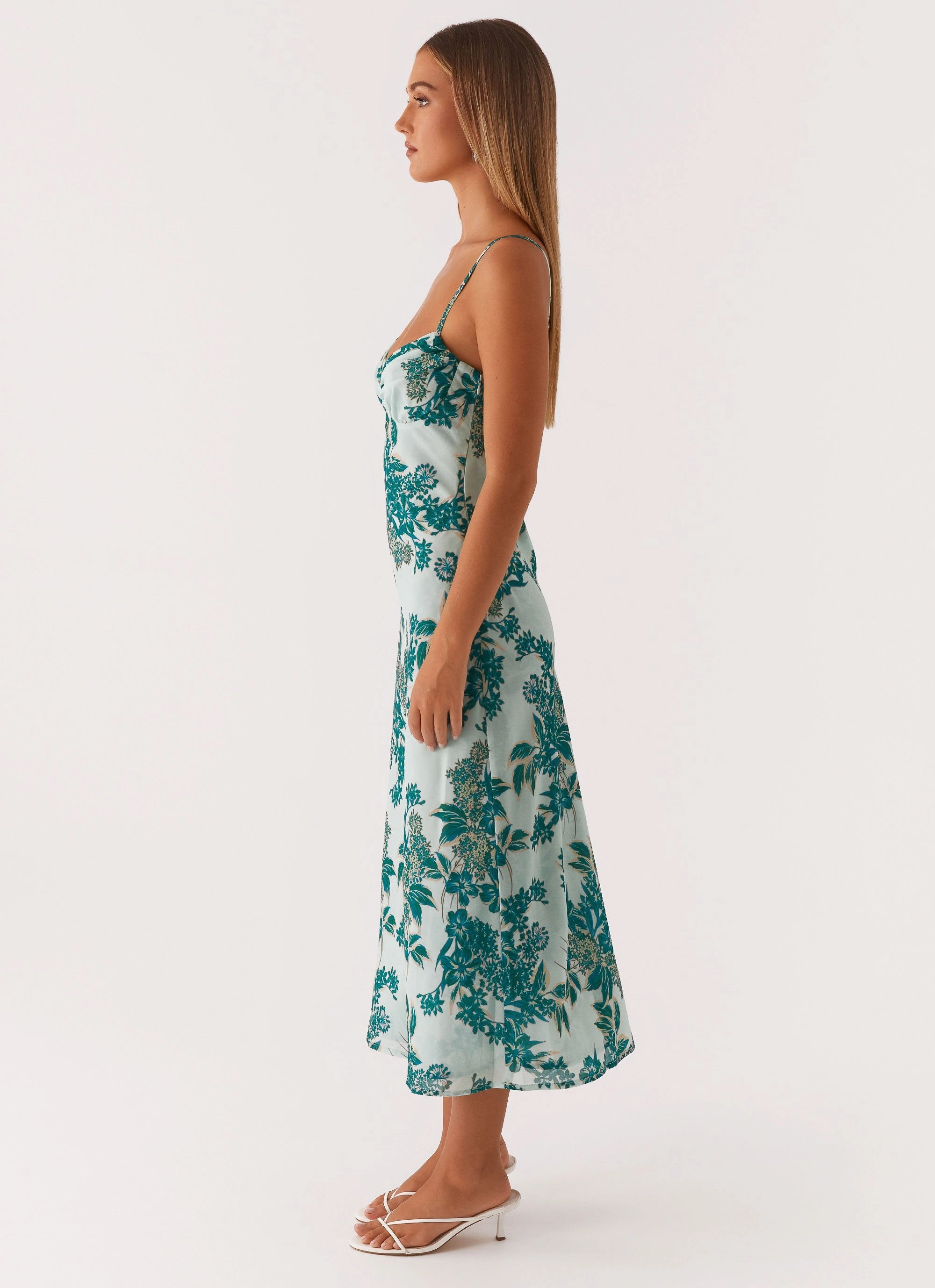 Love Song Midi Dress - Cloud Nine Floral Clean Chic Vibrant Spirit