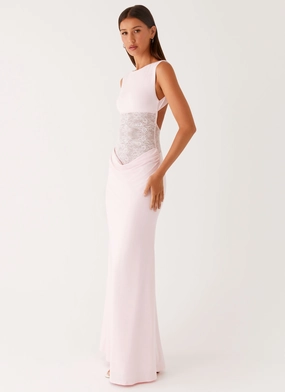 Bohemian-Style relaxed elegance Love Tease Maxi Dress - Baby Pink