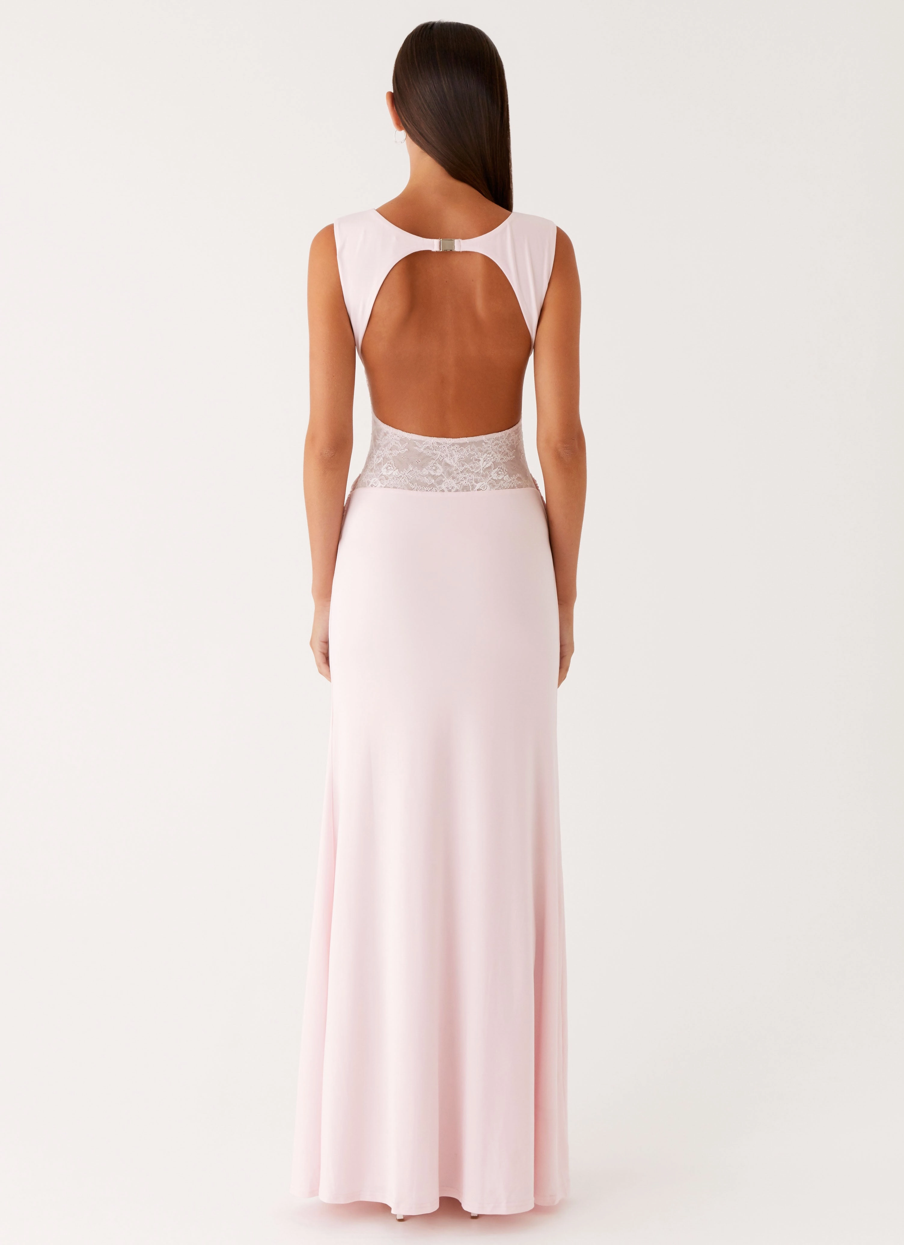 Love Tease Maxi Dress - Baby Pink Form Fitting