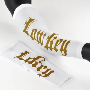 Low Key White and Gold Arm Sleeve
