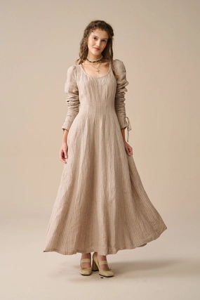 Crystal 17 | Victorian maxi linen dress Comfort Design