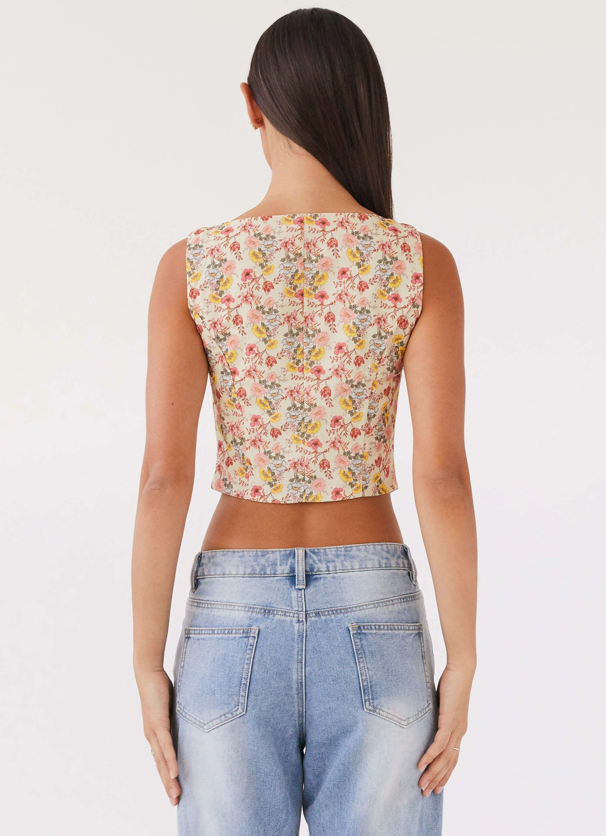 Take Me Away Corset Top - Garden Party Garment Washed NonFade Dye