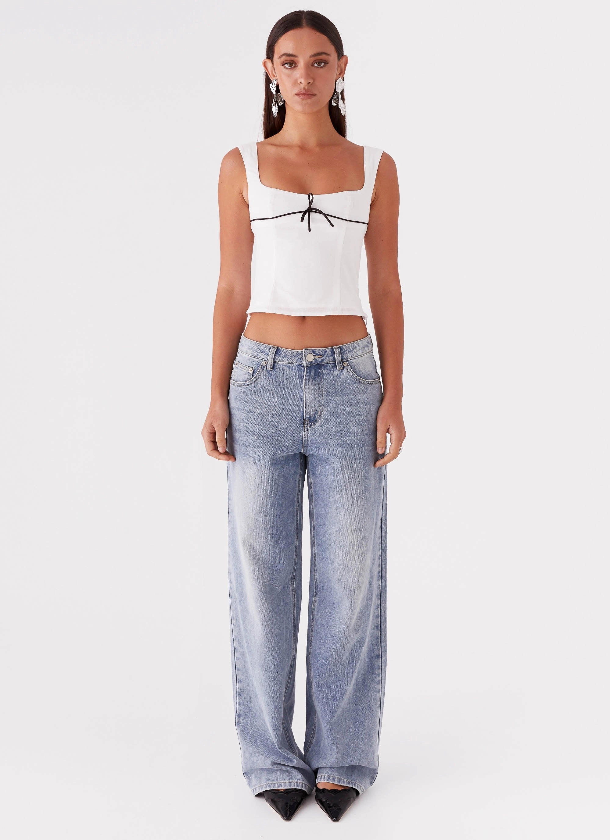 Cadence Top - White Comfortable fit Reinforced Shoulders