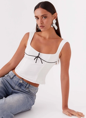 Cadence Top - White Biodegradable Fiber Composition