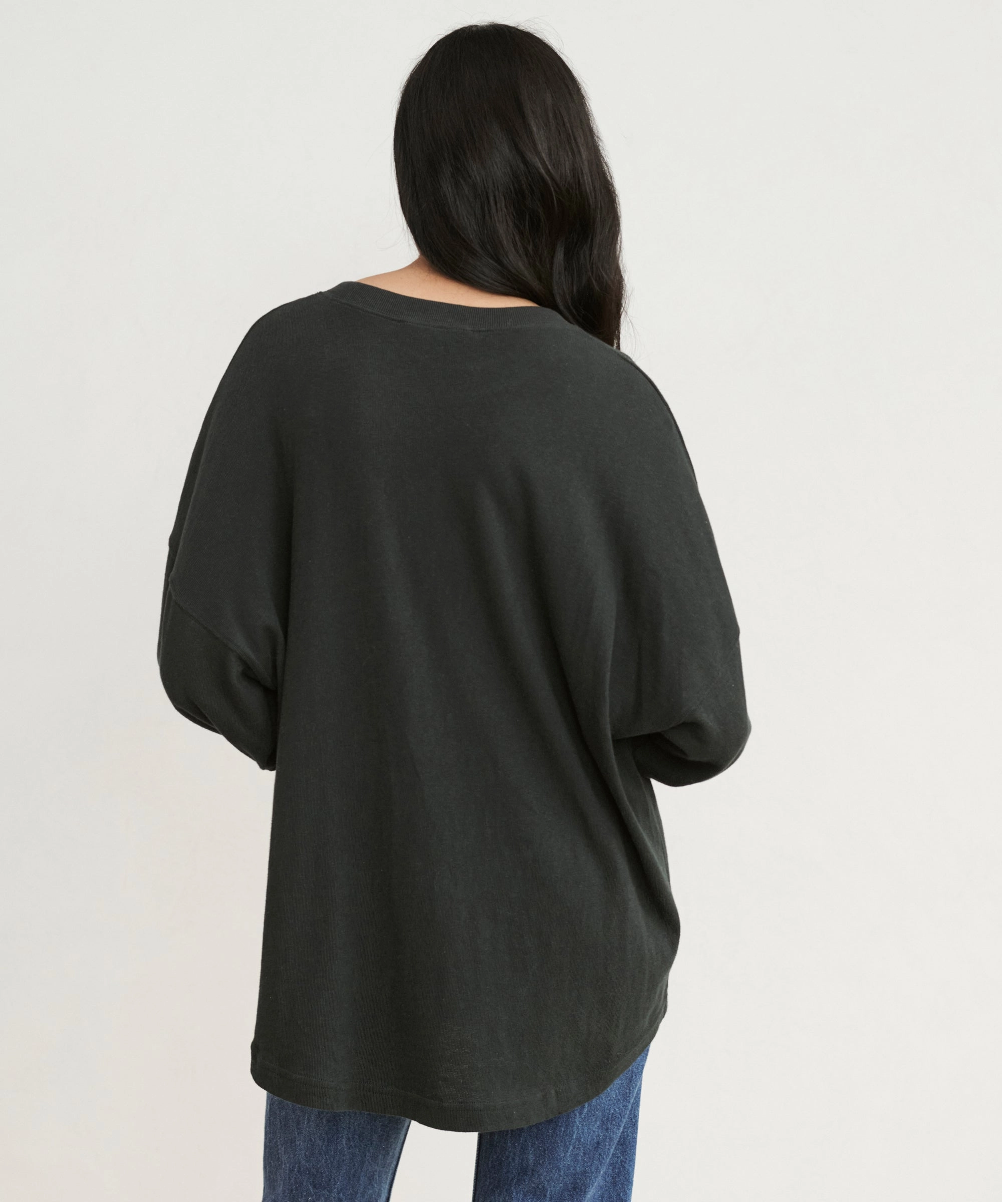 3D Spacer Fabric Boyfriend Long-Sleeve Tee