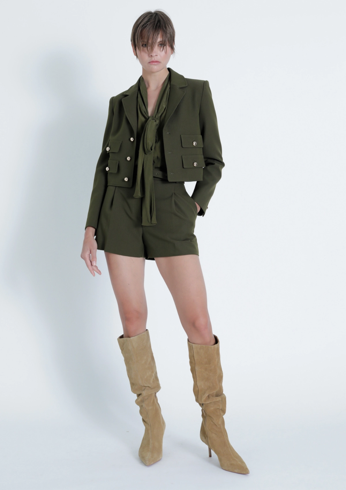 Marie Cropped Blazer Unstructured Fit QuickReleaseFastenings
