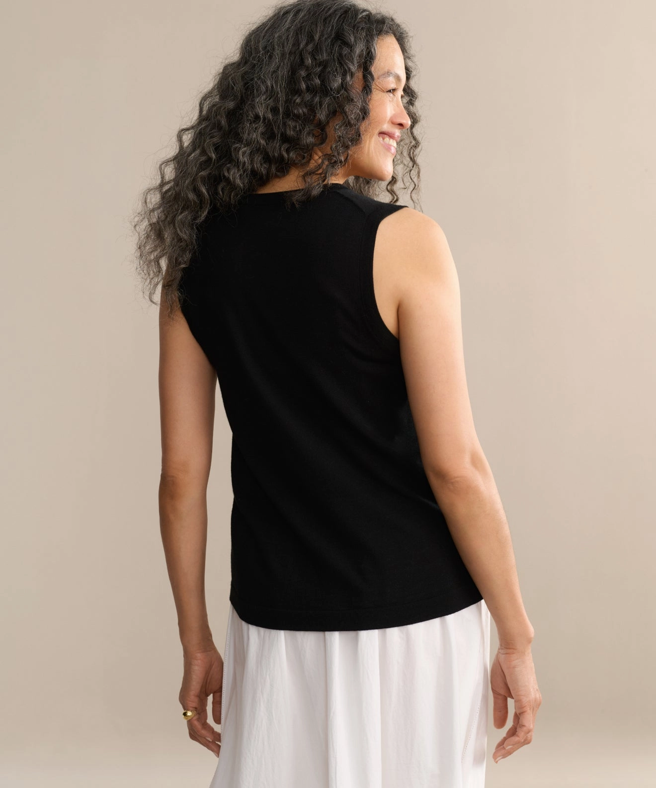 Adjustable Hem Merino Tank