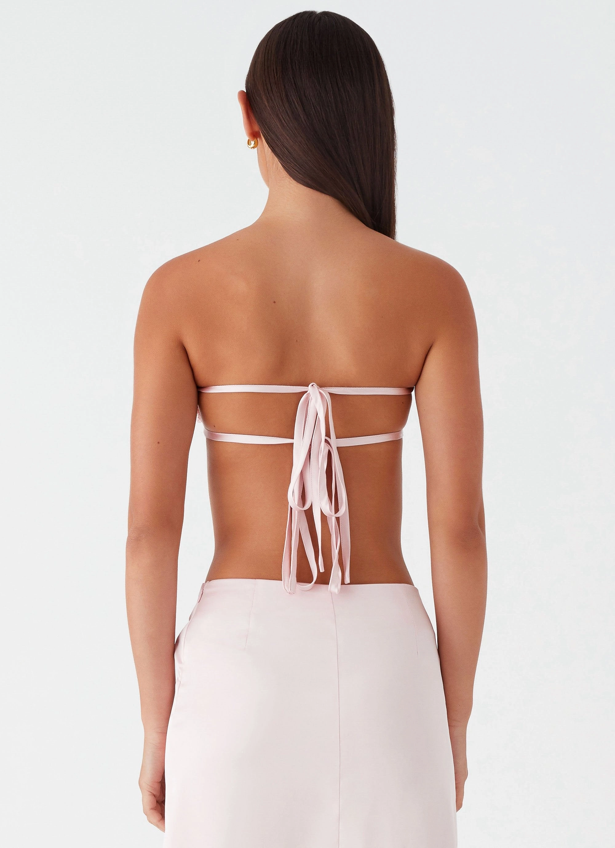 Antibacterial Crescent Light Rose Bandeau Top - Pink