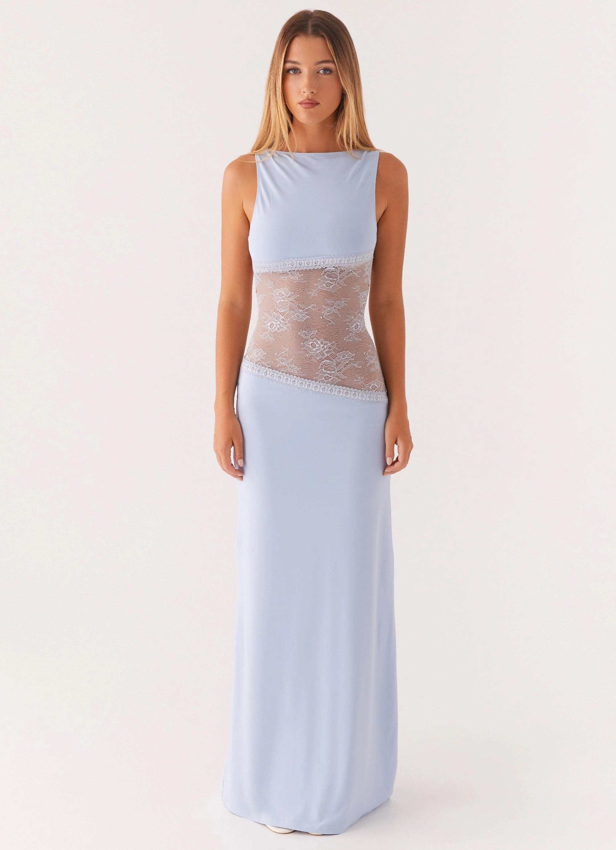 Lucinda Maxi Dress - Blue Trend Fit Versatile Style