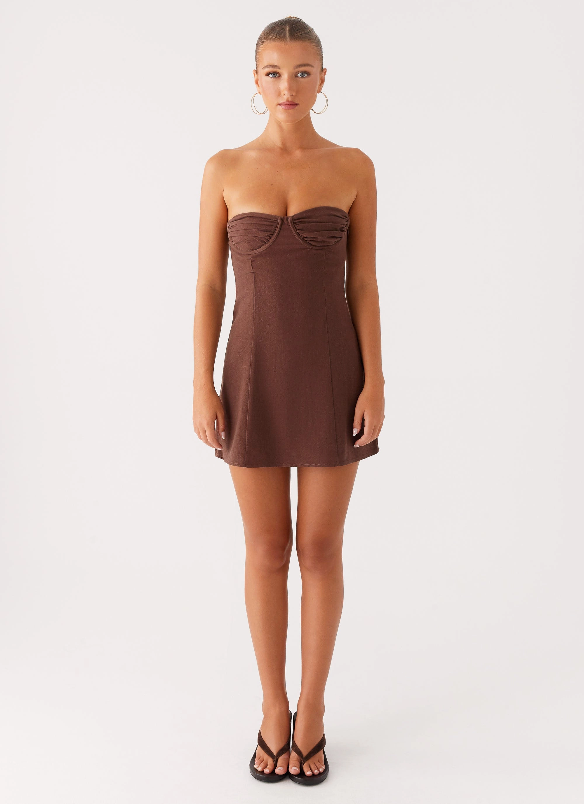 summer look Ludo Mini Dress - Chocolate