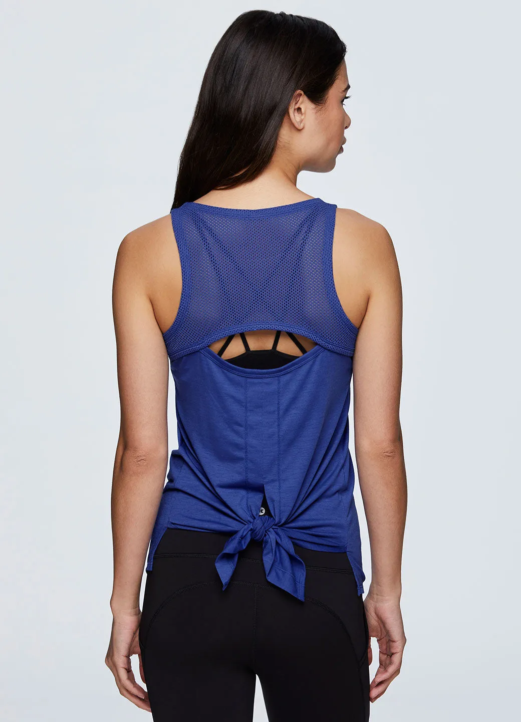 Lumen Mesh Cut Back Tie Tank