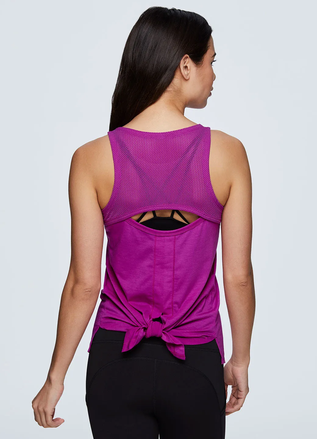 Lumen Mesh Cut Back Tie Tank