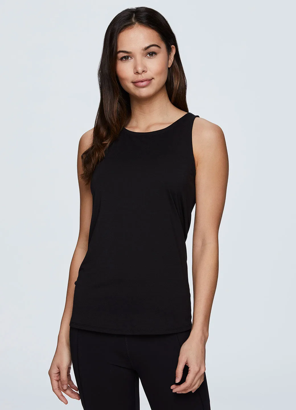 Lumen Mesh Cut Back Tie Tank