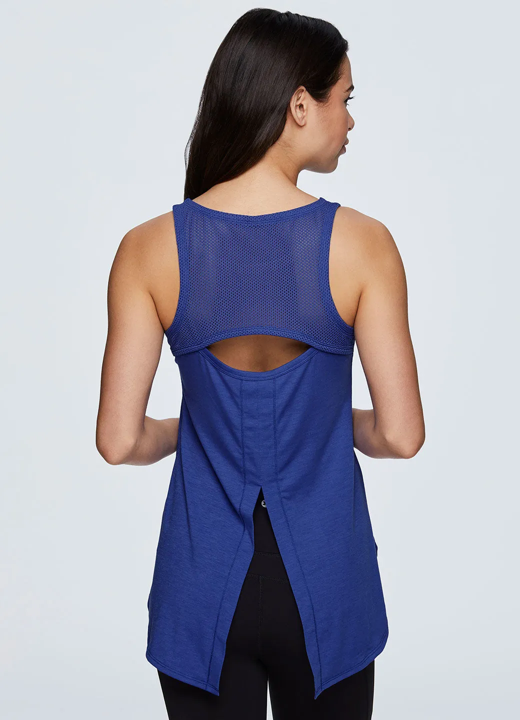 Lumen Mesh Cut Back Tie Tank