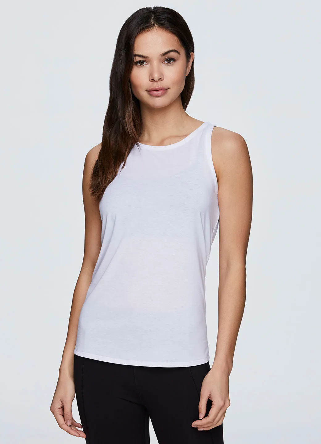 Lumen Mesh Cut Back Tie Tank