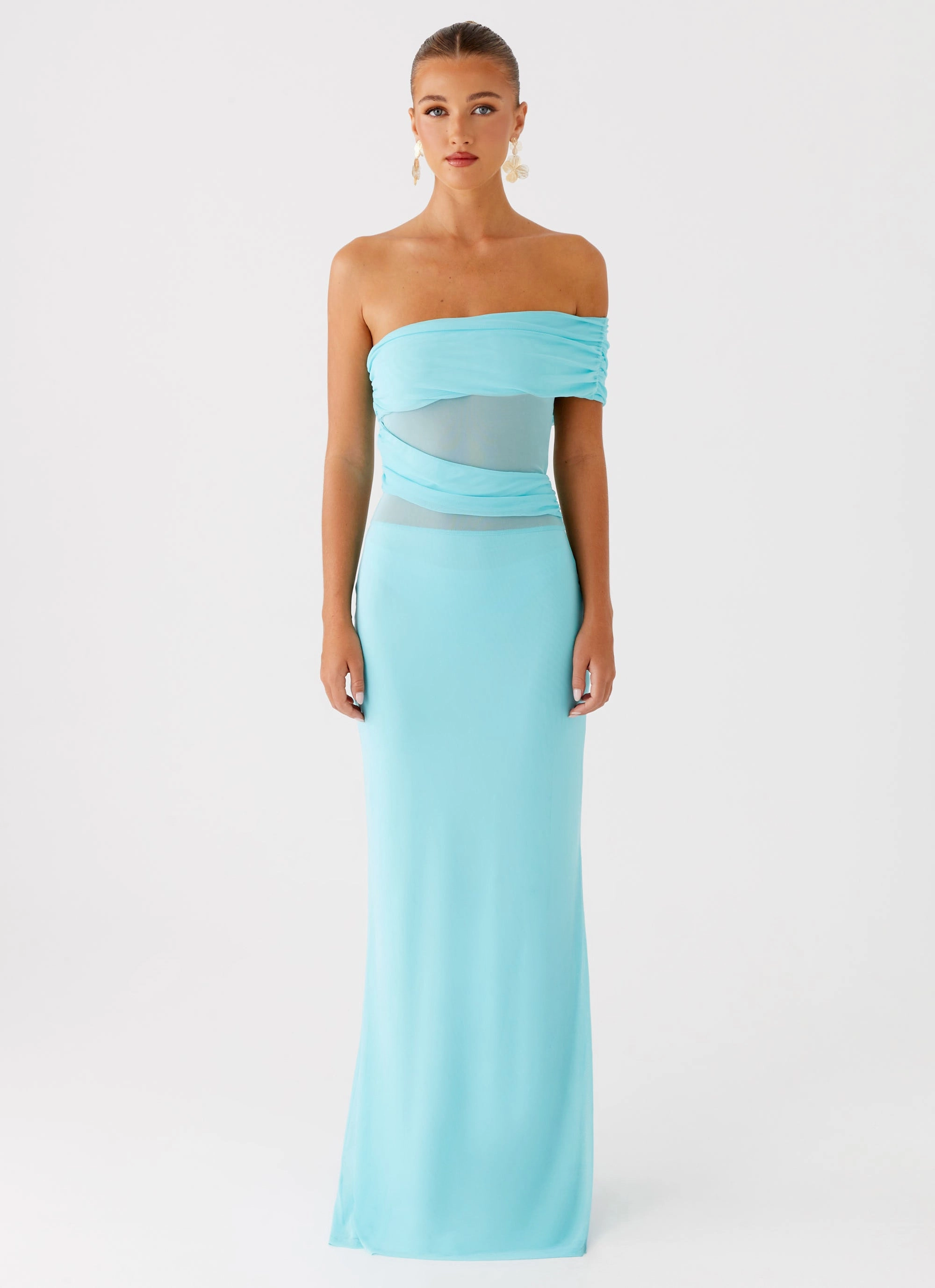 Lumi Maxi Dress - Turquoise Quilted-Texture Best-Seller