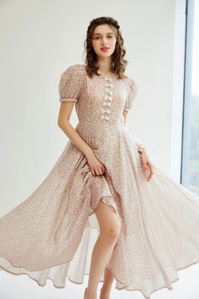 Luna 22 | Maxi linen dress gown Day Wear Non slip grip