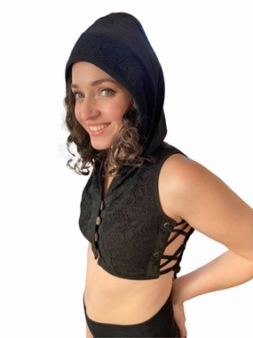 Luna Vest Airflow Mesh Panel Stylish Hoodie