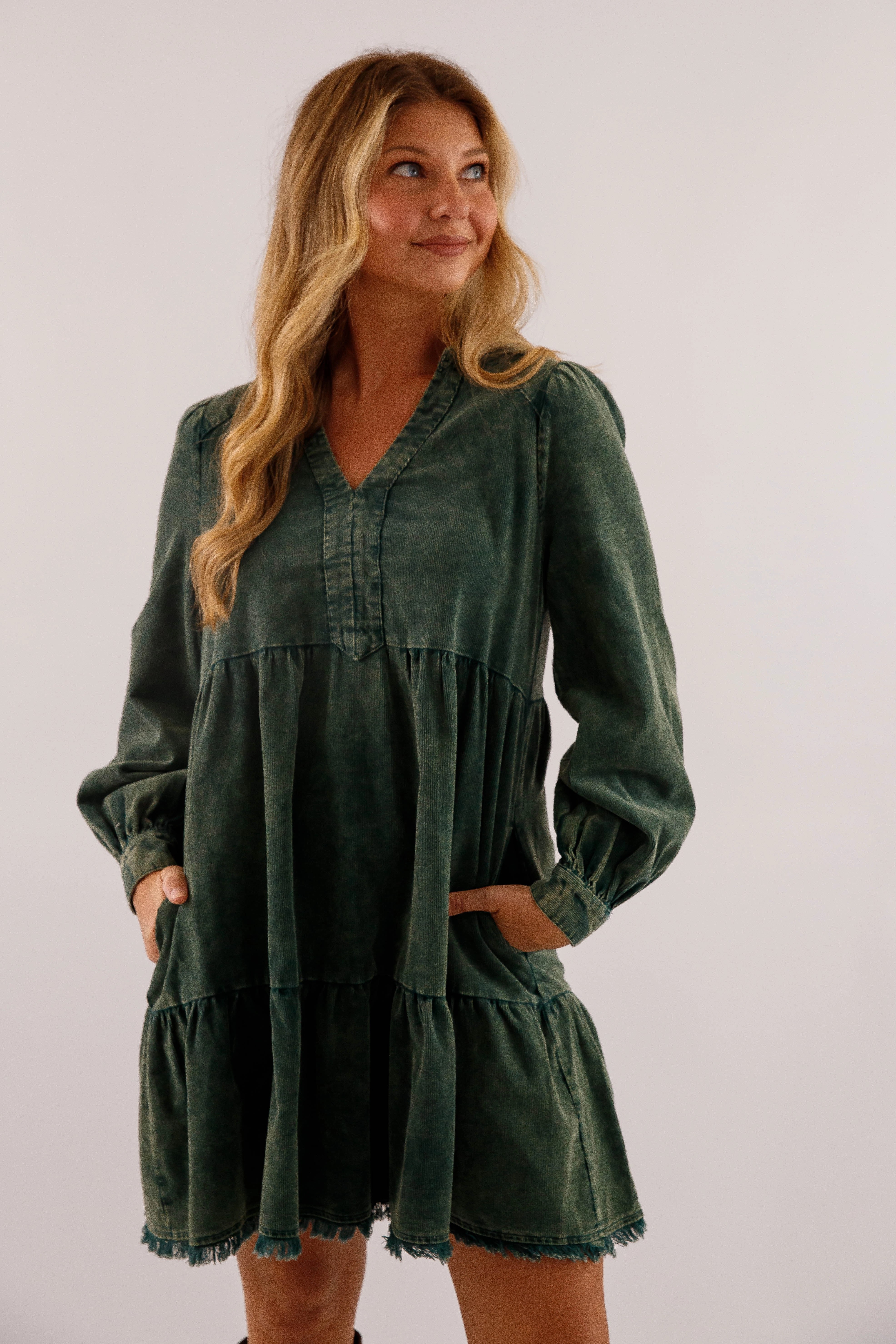 Summer Wardrobe DeepPocketStyle Hope of It All Dress-Green