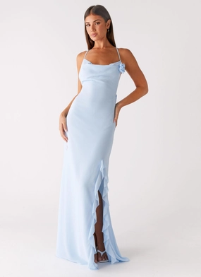 Refined Form NonIrritatingLining First Class Maxi Dress - Blue