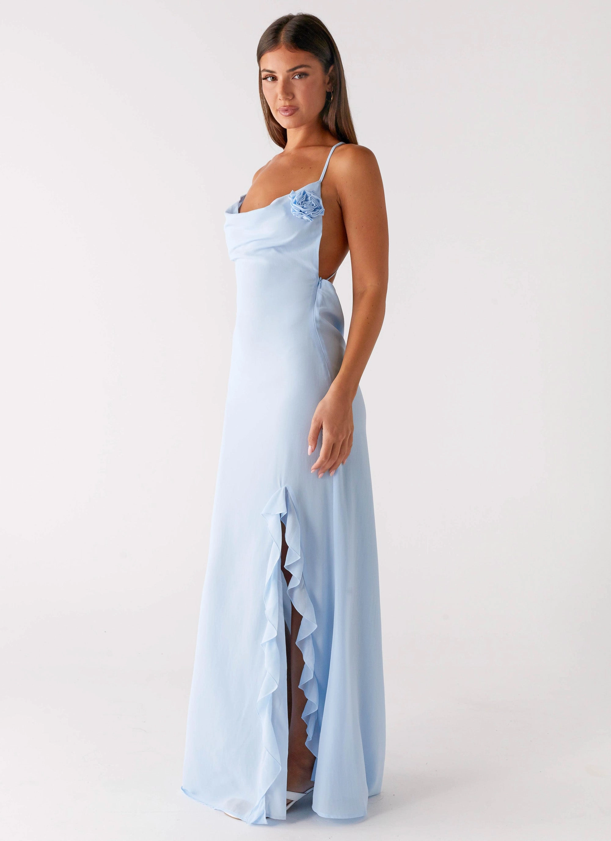 First Class Maxi Dress - Blue Elegant Line