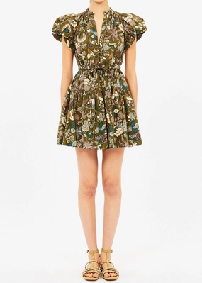 Ulla Johnson Izel Mini Dress Lichen Flattering Layer