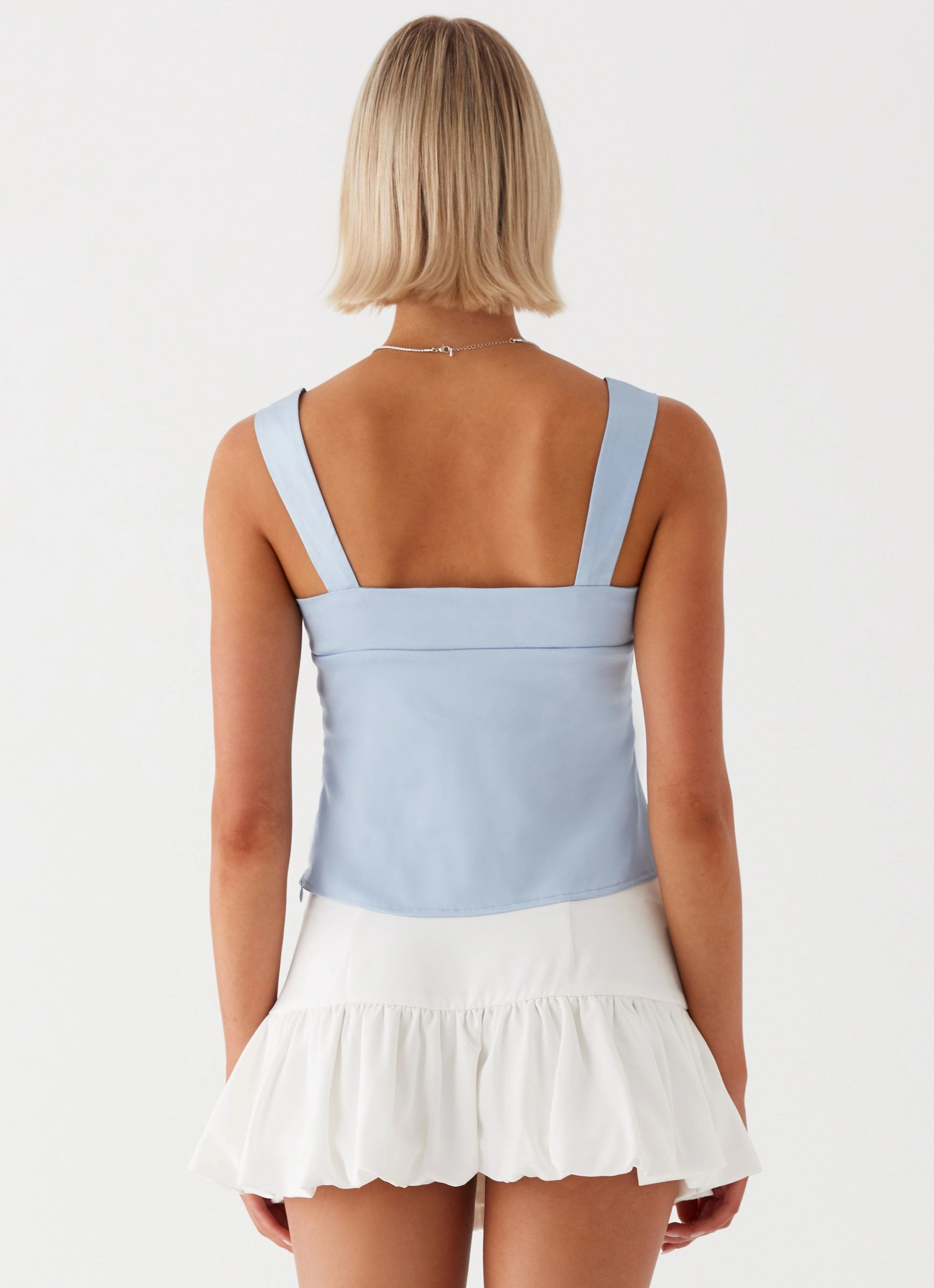 HighDensityFoam Lylah Satin Top - Blue