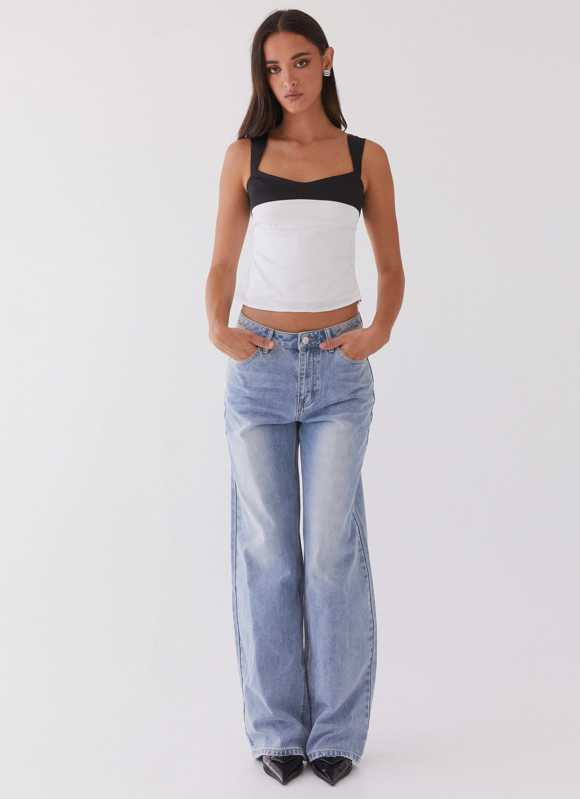 Lylah Satin Top - Noir Pearl FoldableFeature QuickDry Performance