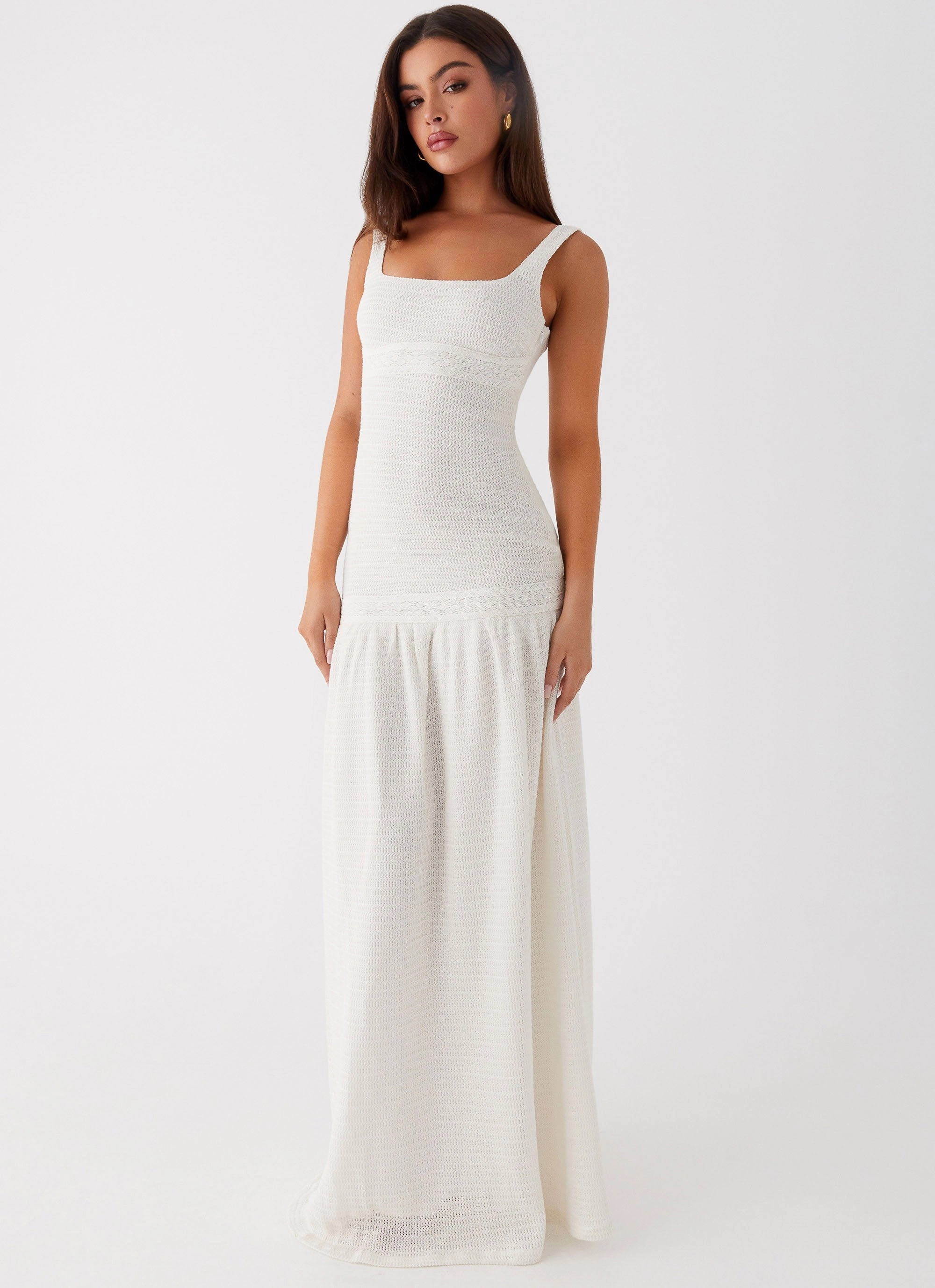 Fitted Base Lyrical Maxi Dress - Ivory