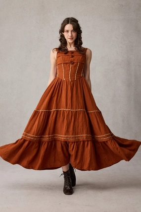 Magnolia 17 |Linen Corset dress NonFadeFinish