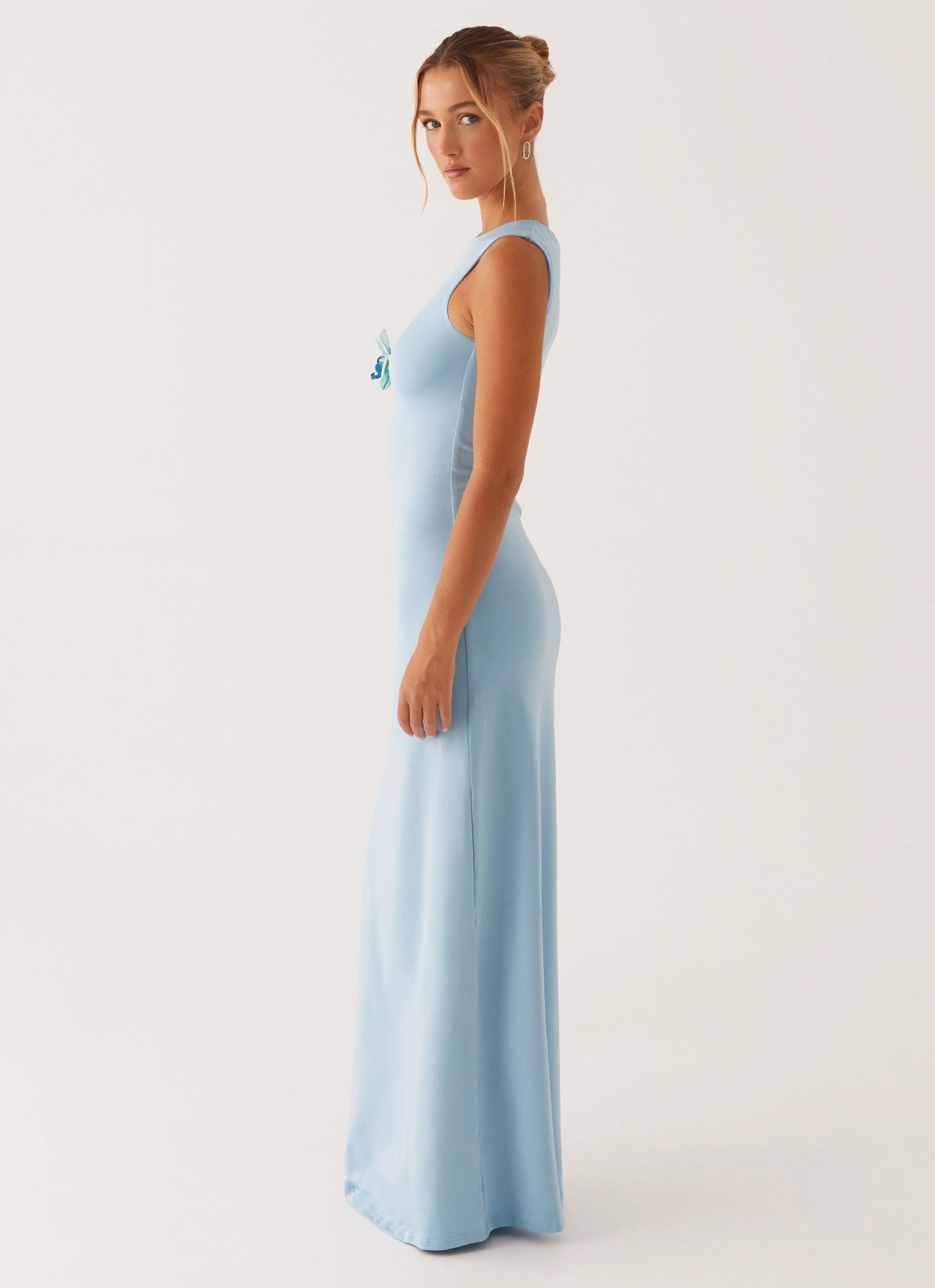 Silky Movement Mahalia Maxi Dress - Blue