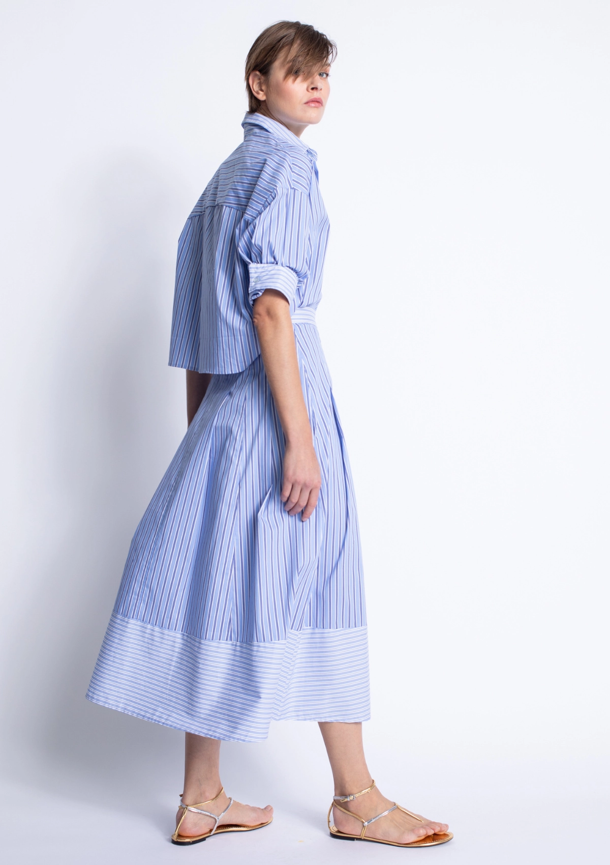 Malaga Striped Shirt Outdoor Apparel High Thread Count Cotton