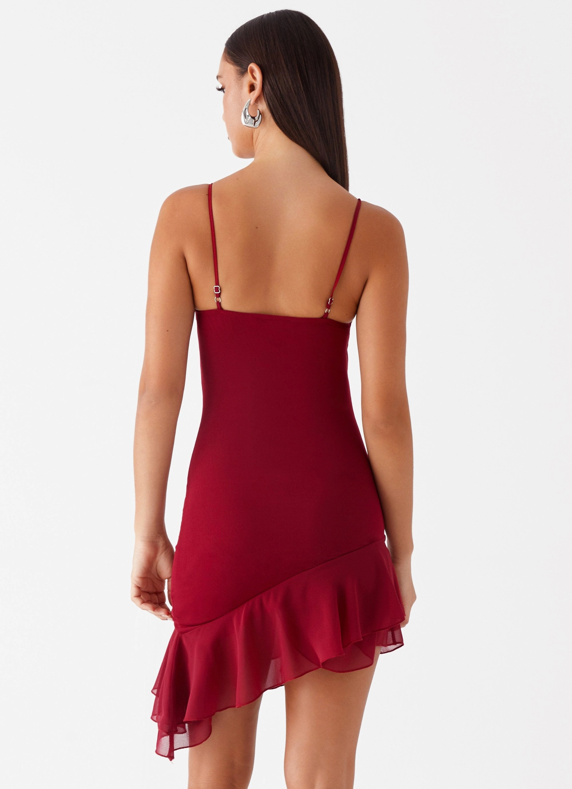 breathable-mesh Smart Fabric Mallory Mini Dress - Cherry Red