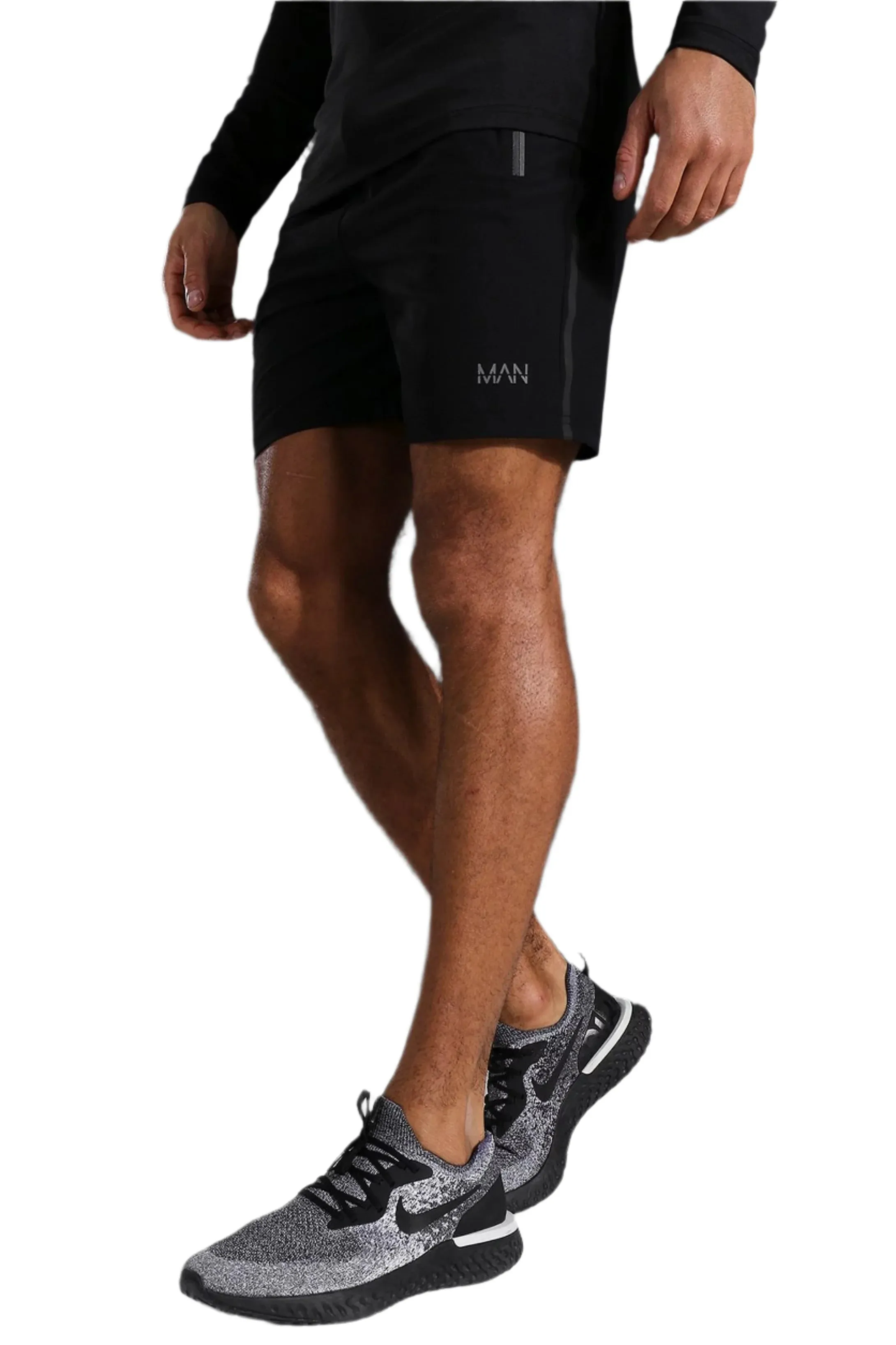 MAN ACTIVE GYM REFLECTIVE REGULAR FIT 5" SHORTS