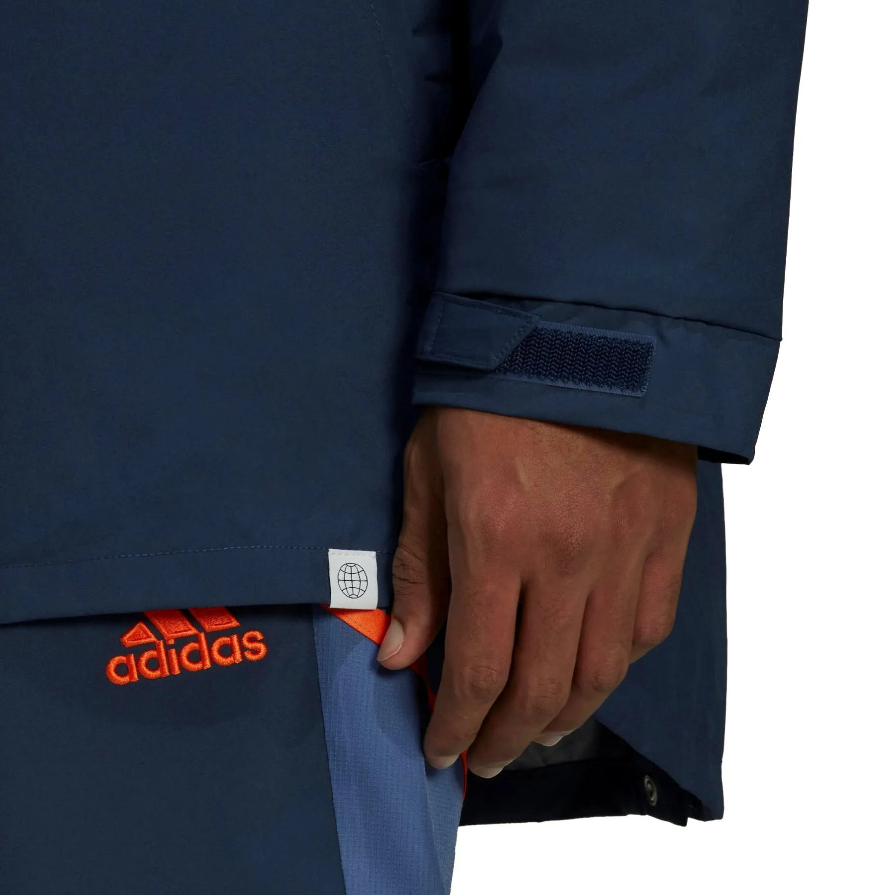 Manchester United bench parka training jacket 2022/23 blue - Adidas