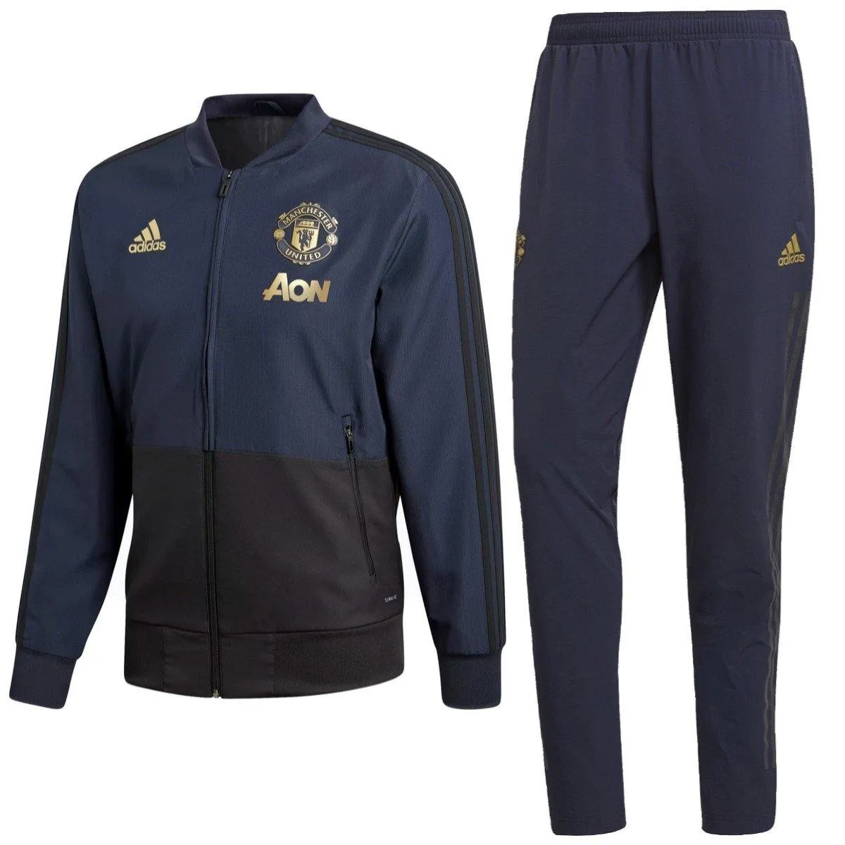 Manchester United training presentation soccer tracksuit UCL 2018/19 - Adidas