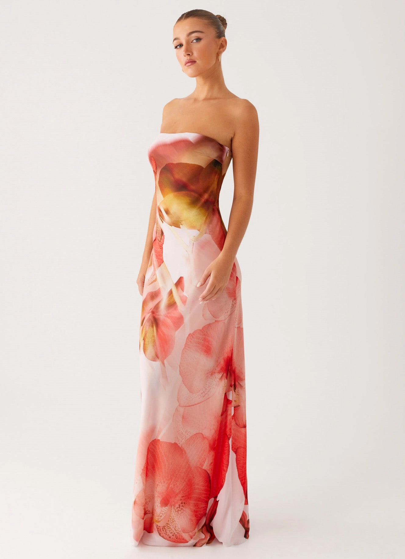Kunis Maxi Dress - Peach Rose Flattering and Chic