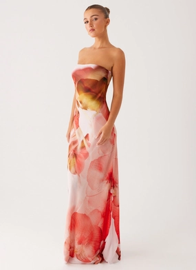 Kunis Maxi Dress - Peach Rose Flattering and Chic