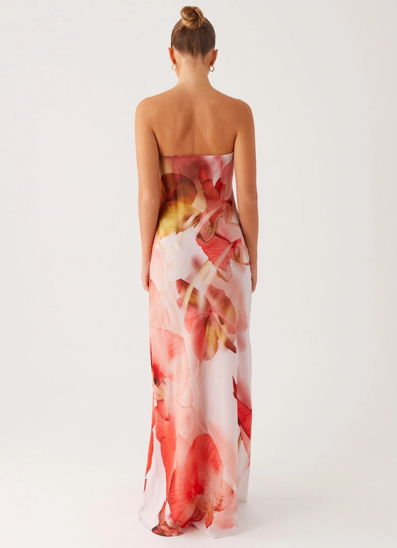 Silky Layer Autumn Look Kunis Maxi Dress - Peach Rose