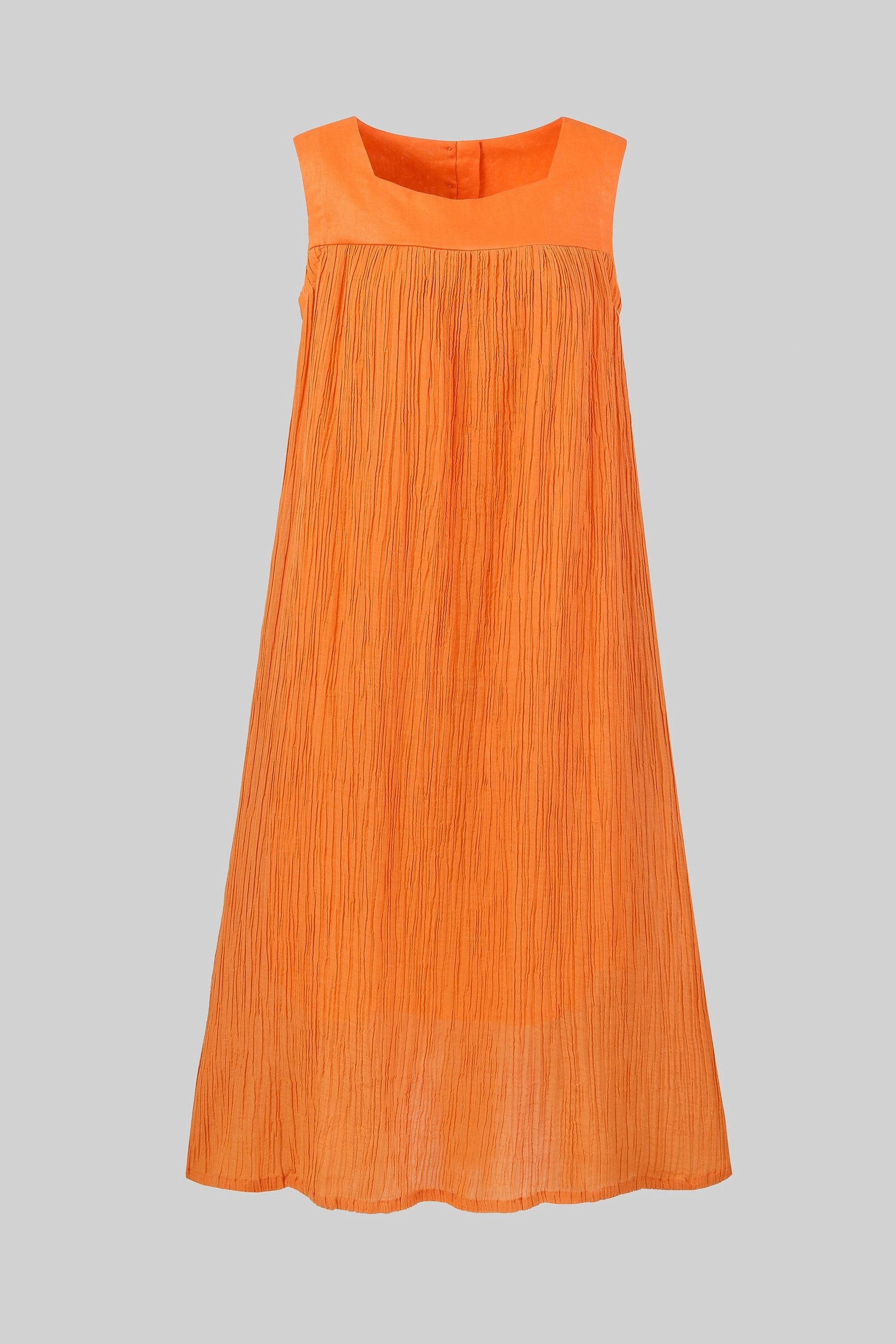 Stretch Fit Wear Metallic accents Mandarin Orange 44 |  sleeveless dress