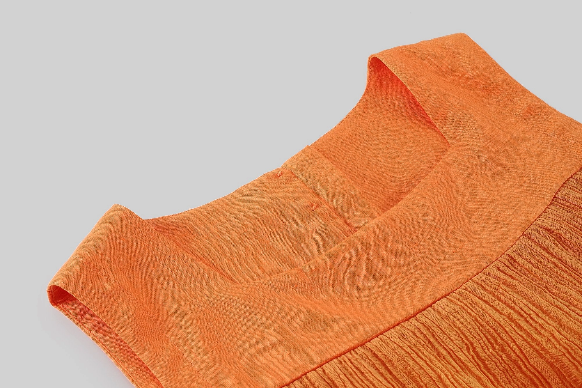Mandarin Orange 44 |  sleeveless dress Frayed hem